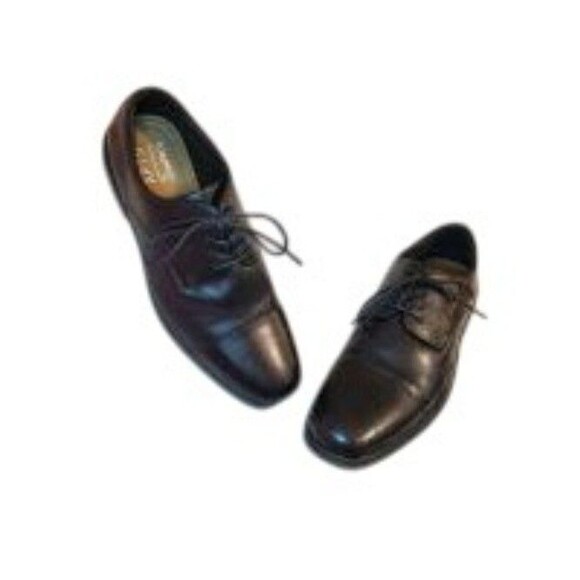 Mens Apt. 9 Black Cap-Toe Oxfords With Ortholite Insole Size 9M - 0141 - Picture 1 of 9
